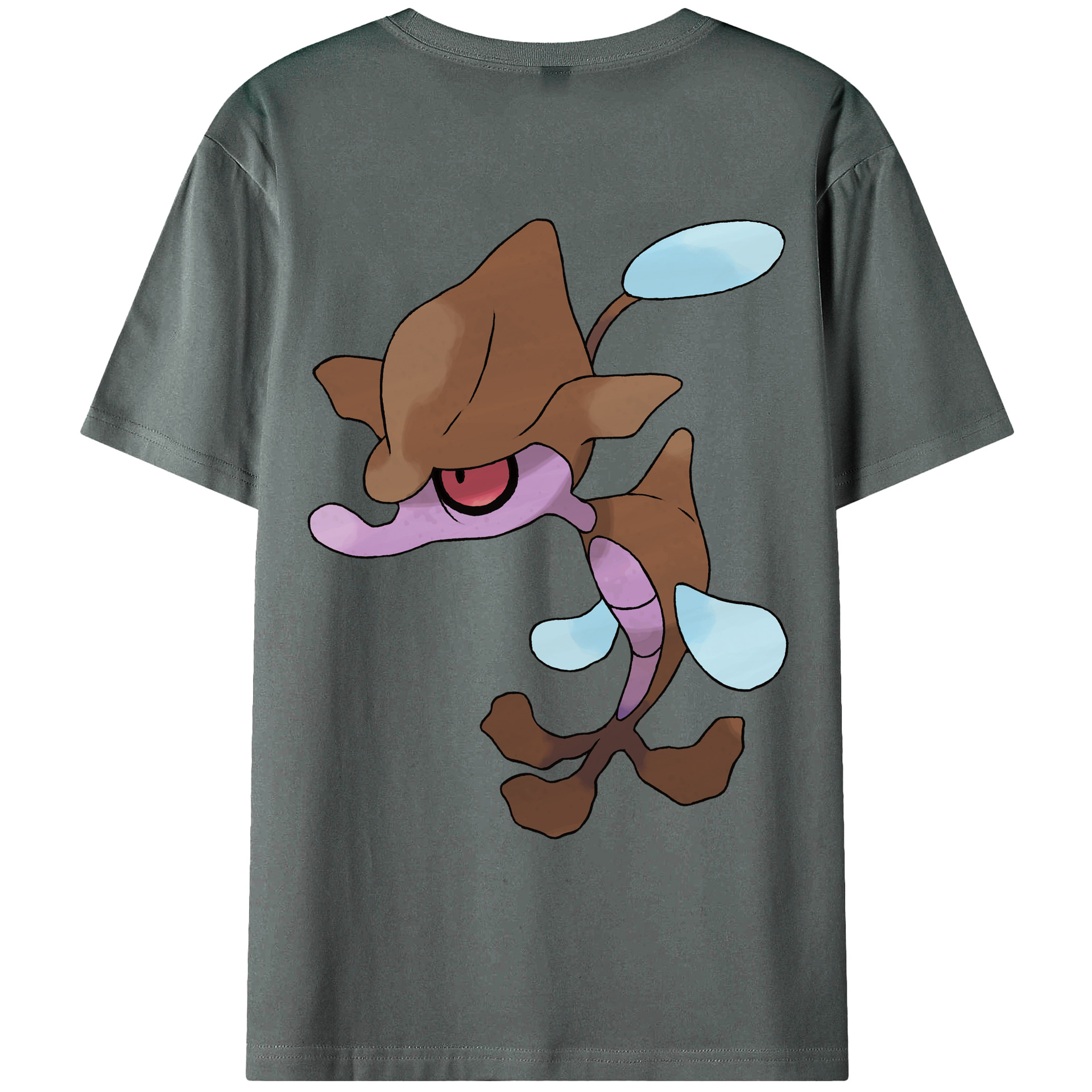（画像用） ポケットモンスター Pokémon 綿100％ メンズ半袖Tシャツ（バックプリント） 通気性